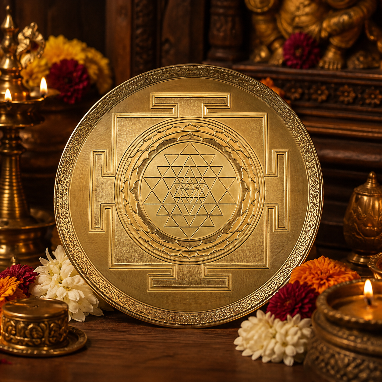 Sri Chakra Plate Small